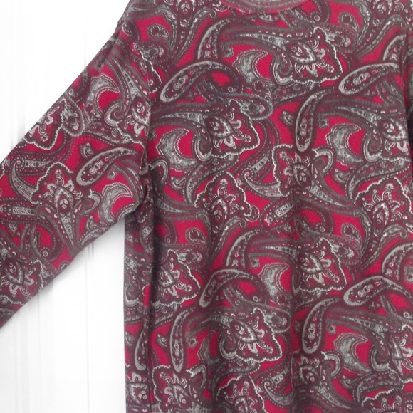 Karen Scott Women's Long Sleeve Tee Paisley - Picture 1 of 4